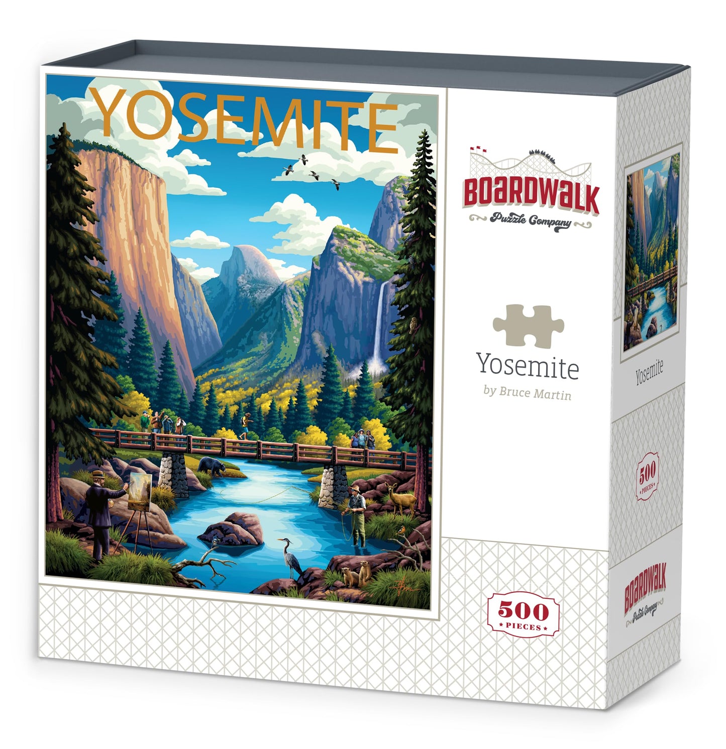 Boardwalk Yosemite 500 Piece Jigsaw Puzzle Scenic California National Park Puzzles with Premium Box, Gift for Adults and Family 16"x20"