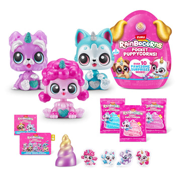 Rainbocorns Pocket Puppycorn 3 Pack by ZURU Toy Puppy Dog Mini Unboxing Girls Gifting