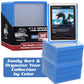 Monster Protectors Top Loaders Compatible with Pokémon & MTG Cards 50 Count Hard Plastic 3x4 Card Sleeves with Blue Border for Sorting, Fits Magic The