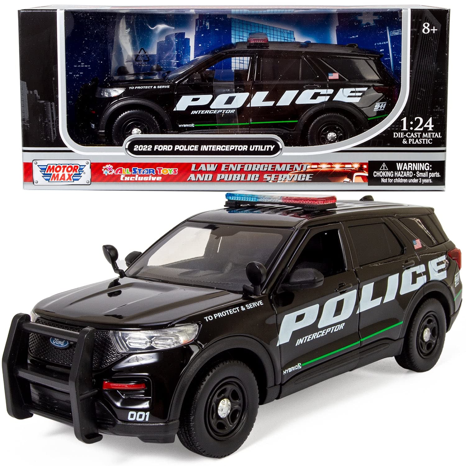 All Star Toys 2022 Explorer Police Interceptor Utility Promo 1:24 Diecast Model Car Exclusive Motormax 76992