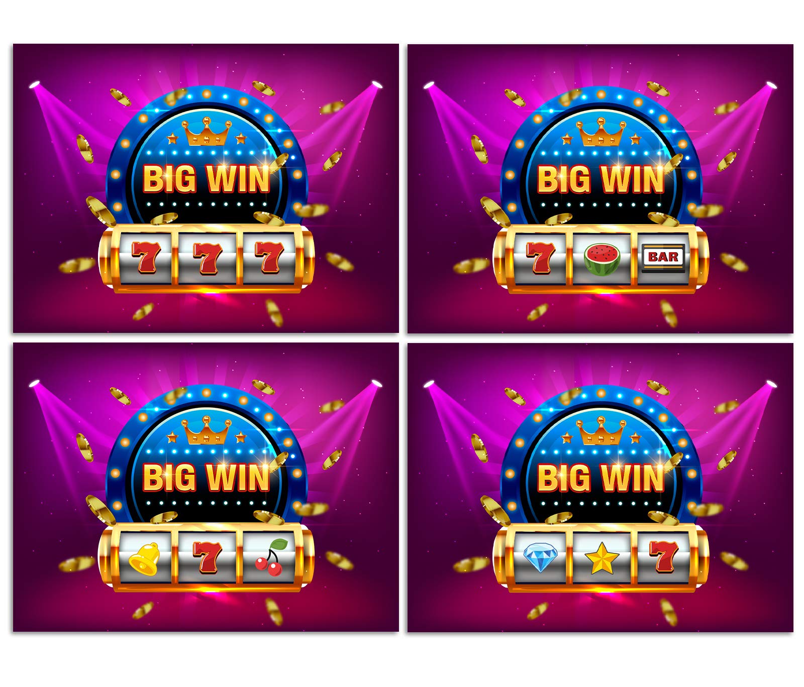 Simimi art Casino Night Party Gambling Scratch Off Game Cards Slot Machine - Business Prize Drawings - Drawing Tickets Raffles - 30 Pack