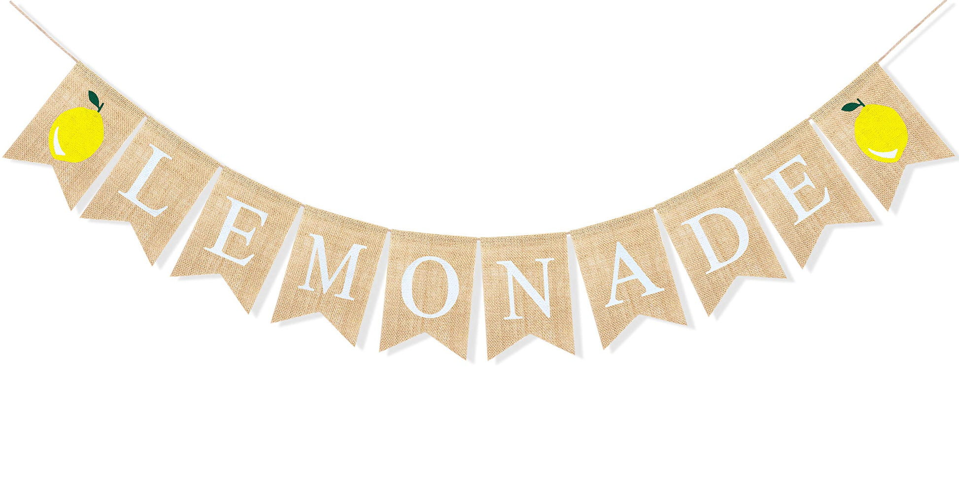 Uniwish Burlap Lemonade Banner Lemonade Stand Decorations Supplies
