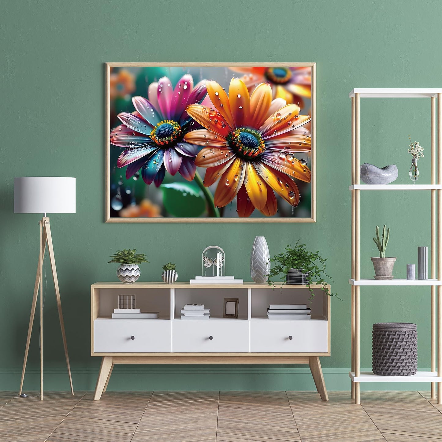 500 Piece Puzzles for Adults, Flowers Jigsaw Puzzles 500 Pieces - Dewdrop Daisies, Impossible Puzzle for Home Decor, Finished Size 20.47 * 14.96”