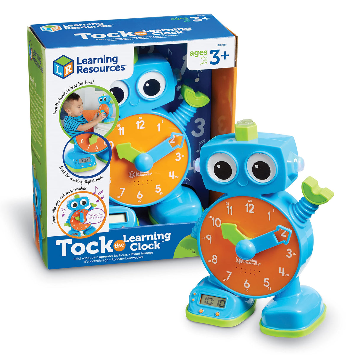 Learning Resources Tock The Learning Clock - Teaching Clocks for Kids, Teacher Classroom Must Haves, Montessori Activities, Math Manipulatives, Time