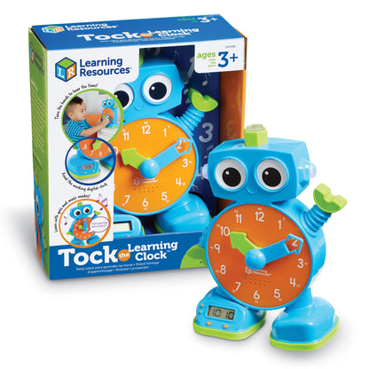 Learning Resources Tock The Learning Clock - Teaching Clocks for Kids, Teacher Classroom Must Haves, Montessori Activities, Math Manipulatives, Time