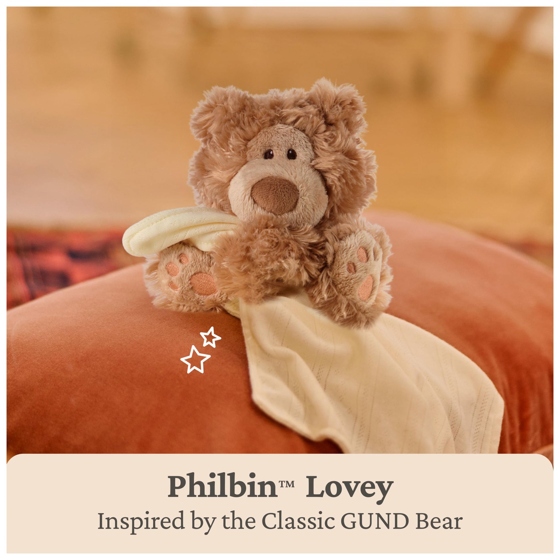 GUND Baby Philbin 6-Inch Lovey Stuffed Animal Toy with Blanket