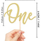 MYAMPED First Birthday Cake Topper - Glitter Gold One Sign 1st birthday Cake Decorating Supplies, Suitable for Baby Shower Favors, Gender Reveal, Baby