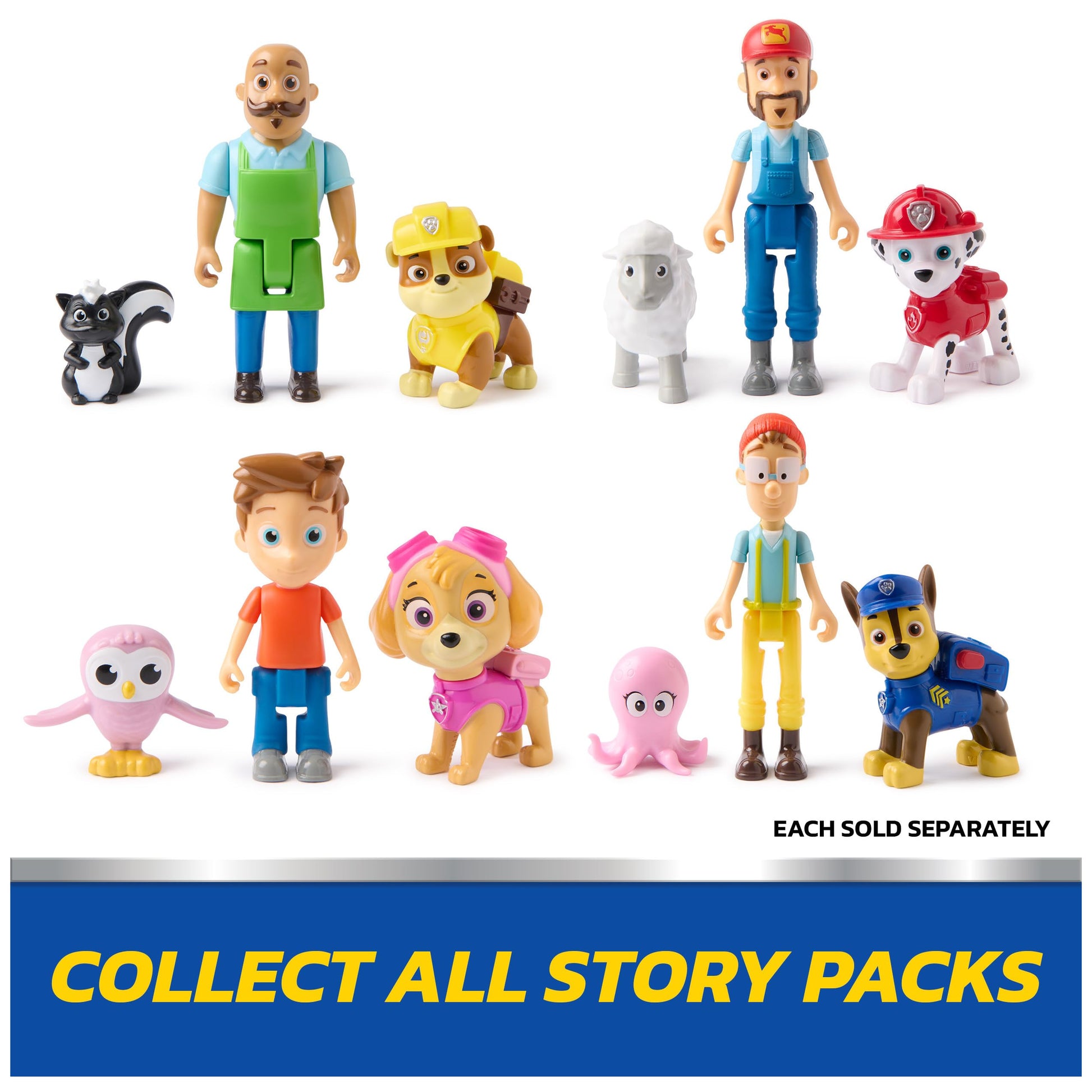 PAW Patrol Marshall & Farmer Al Sheep Figure Set, Kids Toys for Boys and Girls Ages 3+