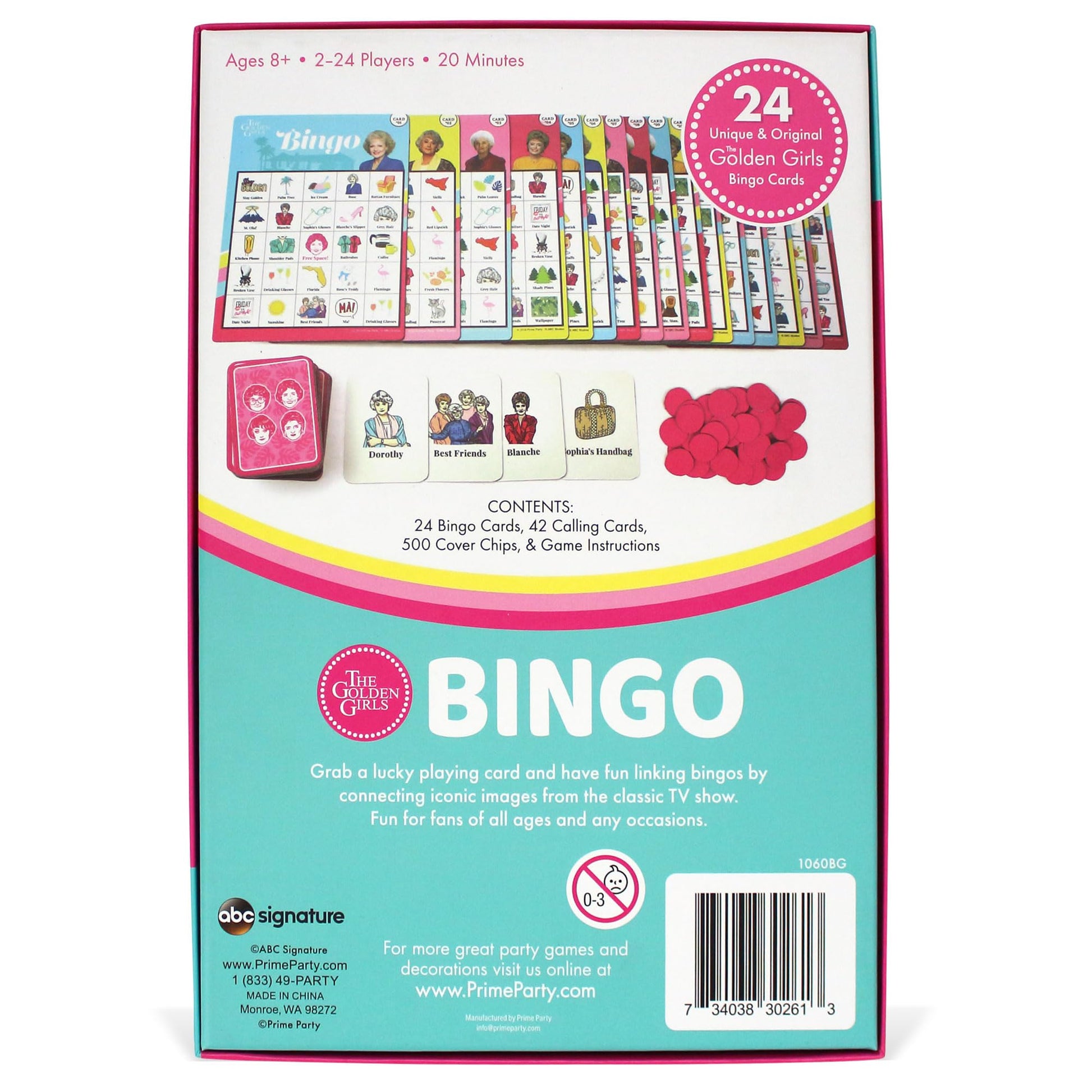 Golden Girls Bingo Game | Bingo Board Games for Adults and Kids for Up to 24 Players - Party Games