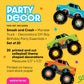 Big Dot of Happiness Smash and Crash - Monster Truck - Decorations DIY Boy Birthday Party Essentials - Set of 20