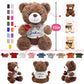 aoemgnj Personalized Teddy Bear with Custom Name, 10 Inch Custom Plush Gift for Anniversary, Valentine's Day, Birthday, Wedding, Soft Stuffed Animal