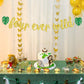 Fourever Wild Banner, Boys Girls 4th Birthday Hanging Decorations, Jungle Wild Safari Zoo Themed Happy 4th Birthday Party Decorations Supplies