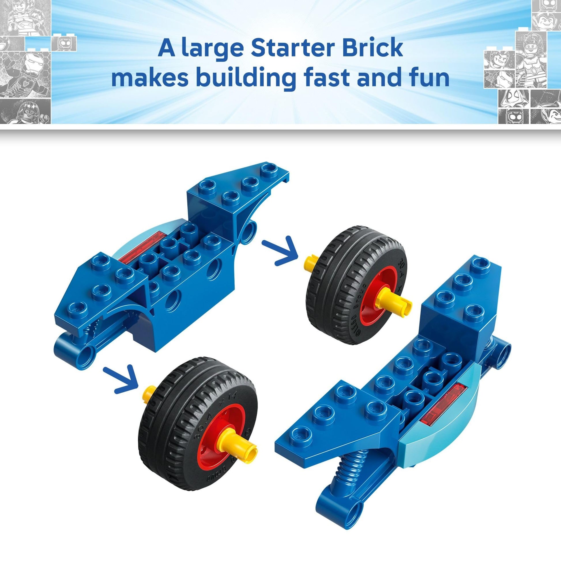 LEGO Marvel Spidey and His Amazing Friends Spidey on his Motorcycle vs. Rhino Building Toy for Kids - Super Hero Pretend Playset for Preschool Boys