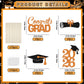 Orange Black Graduation Centerpieces for Tables 2026 Graduation Decorations Class of 2026 Graduation Table Decorations Graduation Party Centerpieces
