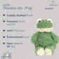 MON AMI Frankie The Frog 12-Inch Stuffed Animal, Soft Green Frog Plush Toy