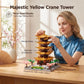 JXRLMB Chinese Ancient Famous Architecture Micro Building Blocks Set for Adults Yellow Crane Tower with Sakura Tree Cherry Plants, Toys for Kids Age