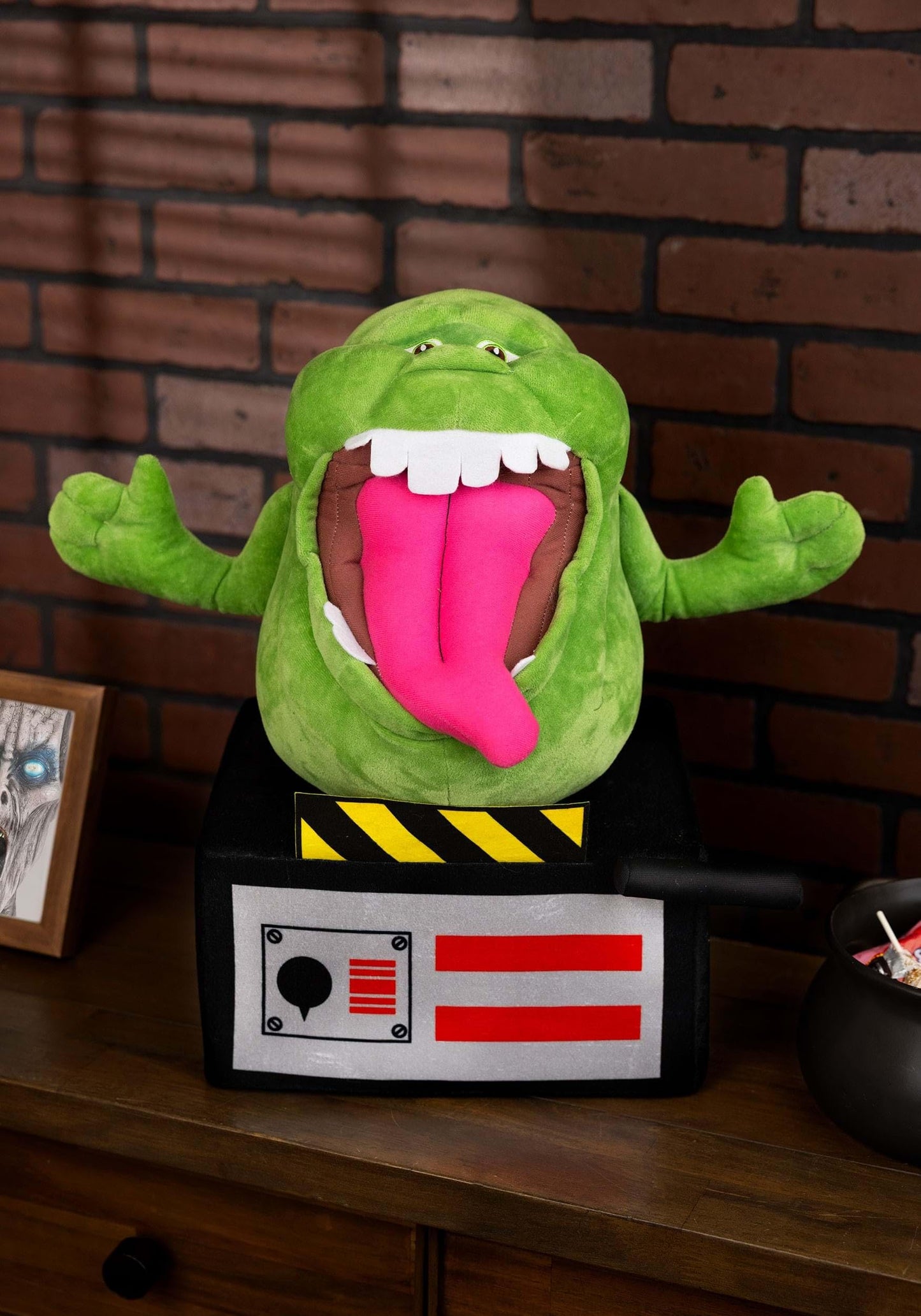 Gemmy Ghostbusters Slimer on Ghost Trap Plush Standard