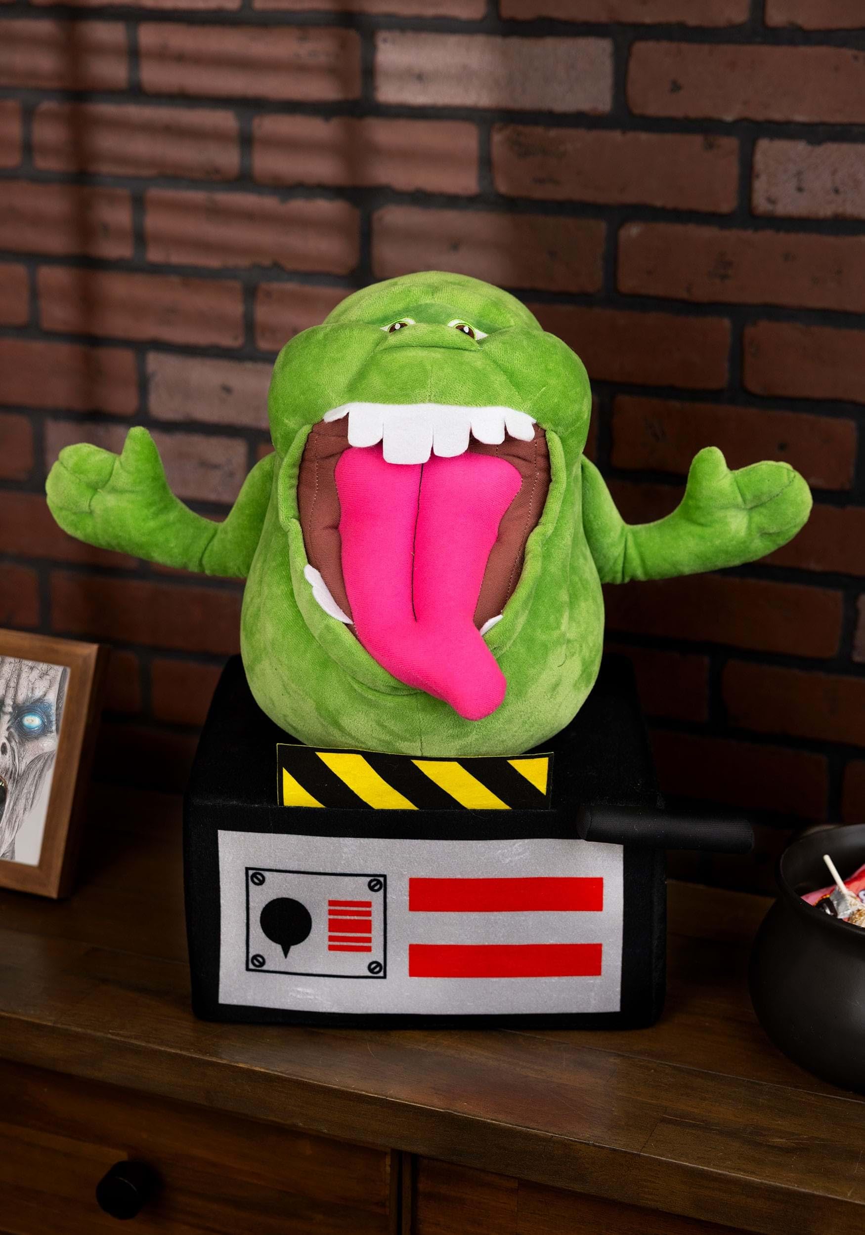 Gemmy Ghostbusters Slimer on Ghost Trap Plush Standard