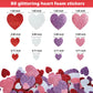 mufanyu 200 Pcs Valentines Day Crafts Gifts Set with 100 Heart Doilies, 20 Foam Hearts, 2 Bags Valentine Foam Stickers, DIY Crafts Scrapbook Supplies