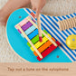 Fisher-Price Wood Toddler Toy Musical Table, 3-Piece Wooden Percussion Instrument for Developmental Play Kids Ages 2+ Years