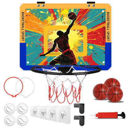 CGRTEUNIE Indoor Basketball Hoop for Kids, 40x30cm Backboard