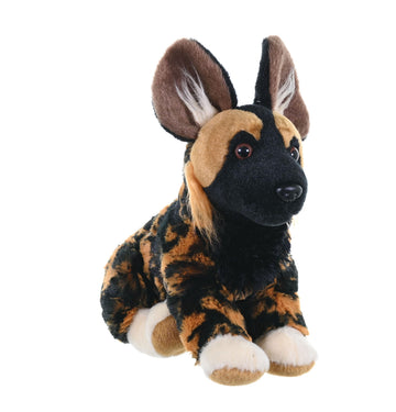 Wild Republic African Wild Dog Plush, Stuffed Animal, Plush Toy, Gifts for Kids, Cuddlekins 8 Inches