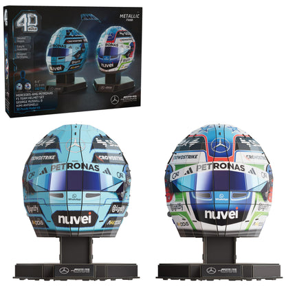 4D Build Mercedes-AMG F1 Helmet Set 3D Puzzle Model Kit for Adults
