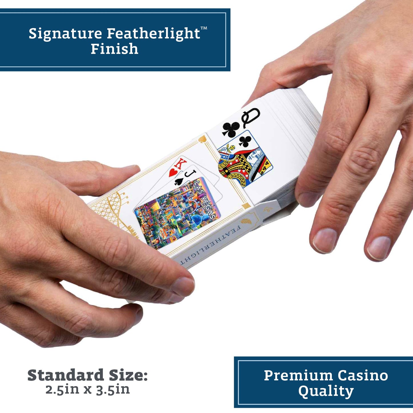 Boardwalk Puzzles Premium Featherlight Unique Playing Cards, Fun Themed Deck for Home and Travel | Las Vegas Strip