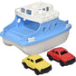 Green Toys Ferry Boat, Blue/White CB - Pretend Play, Motor Skills, Kids Bath Toy Floating Vehicle. No BPA, phthalates, PVC. Dishwasher Safe, Recycled