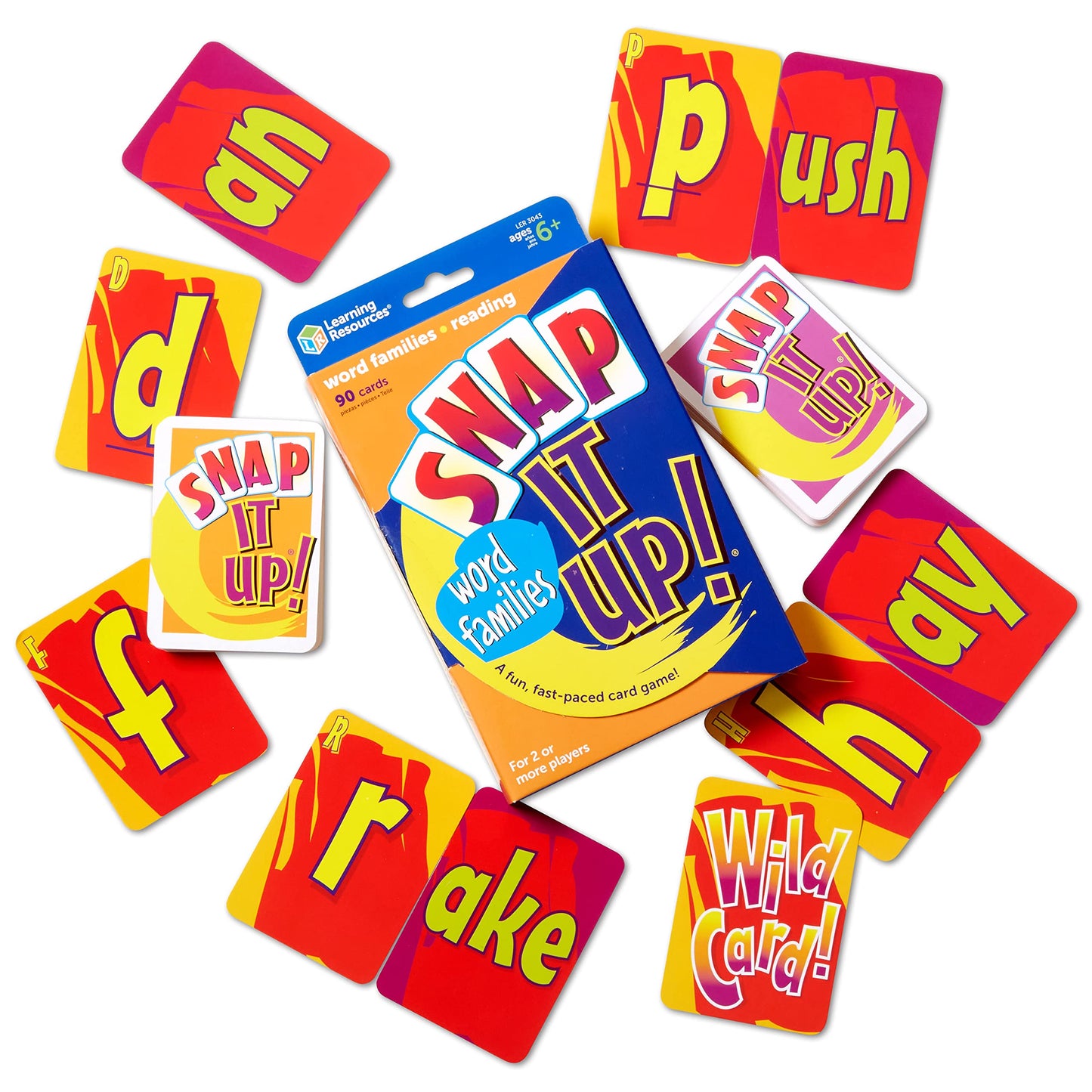 Learning Resources Snap It Up Phonics - Reading Card Game, Sight Words Flash Cards, Phonics Family Board, ABC Classroom Must Haves, Toddler
