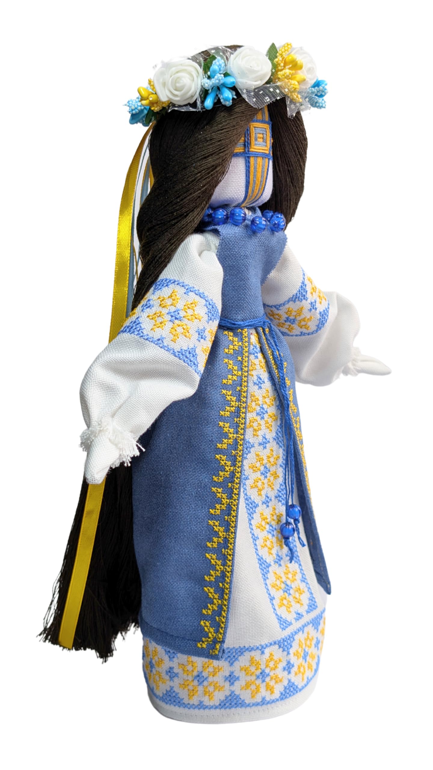 BraveUA 12'' Exclusive Collectible Ukrainian Motanka Doll on Wooden Base || Slavic Design Traditional Ukrainian Doll || Handmade Made in Ukraine