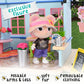 Honey Bee Acres in Bloom Flower Shop, Complete Dollhouse with Miniature Doll Figure, 59 Pieces