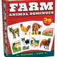 Farm Animal Dominoes - Outset Media, Classic Matching Card Game, No Reading Required, Childen & Preschoolers, Ages 3+