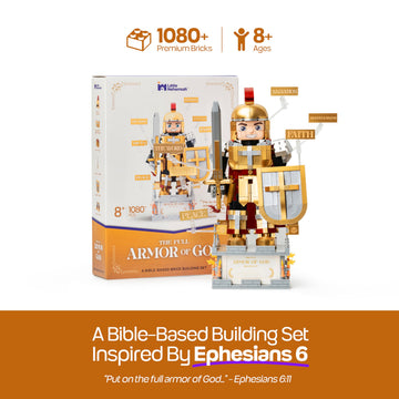 Little Nehemiah Armor of God Christian Building Blocks 1080pcs Bible Building Set for Kids 8+ Bible Story and Bricks Educational Religious Toy