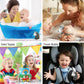 DolliBu Wolf Bath Buddy Squirter - Floating Wolf Rubber Bath Toy, Fun Water Squirting Bathtime Play For Toddlers, Cute and Soft Wild Life Animal Toy