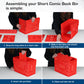 BCW Short Comic Book Bin | Holds 150 Comics | Stackable Plastic Storage | Acid-Free Organizer | Red, 2 Pack