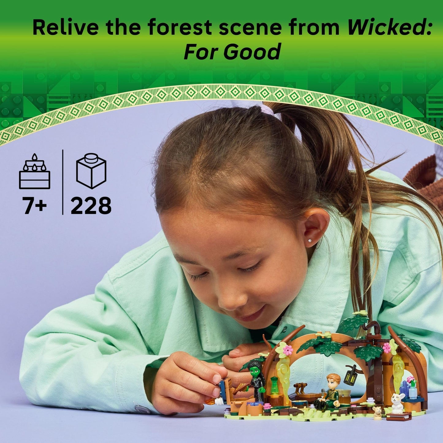LEGO Wicked Elphaba’s Retreat Building Toy - Elphaba & Fiyero Toy Figures and Playset with Forest Friends - Pretend Play Building Blocks for Kids