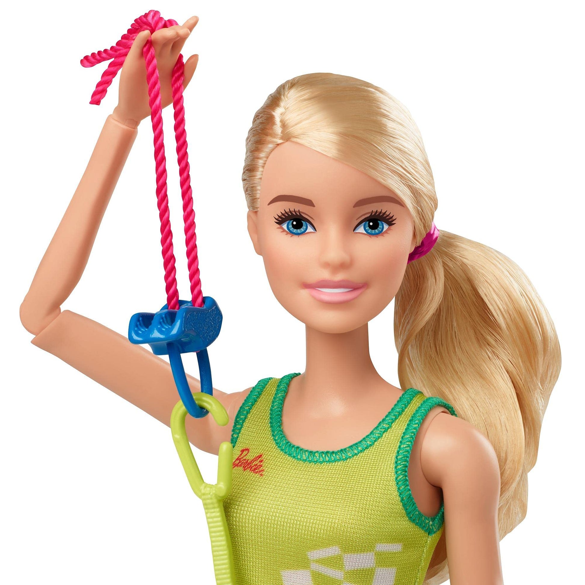 Barbie Olympic Games Tokyo 2020 Sport Climber Doll with Uniform, Tokyo 2020 Jacket, Medal, Harness, Weight and Climbing Clips for Ages 3 and Up
