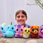 EyeLuvs 5-inch Narwhal- Shake & Sparkle- Blue, Fluffy Narwhal with Glitter Globe Effect Eyes, Stuffed Animal, Made with Kid Safe Materials