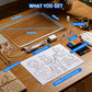 BAWMOY Lumiboard Led Drawing Board for Kids, 16" Light up Drawing Board with 10 Tracing Pages and 7 Markers, 7-Color Led Note Board, Birthday