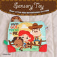 Disney Toy Story Andy’s Toy Box On-The-Go Clip by Kids Preferred - Soft Sensory Teether with Crinkle Sounds & Rattle