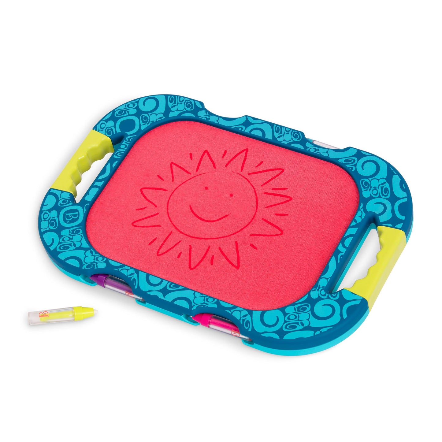 B. toys - Water Drawing Board Portable Travel Toy 4 Pens Double - Sided Board for Toddlers, Kids 18+ Months Doodler - Sea