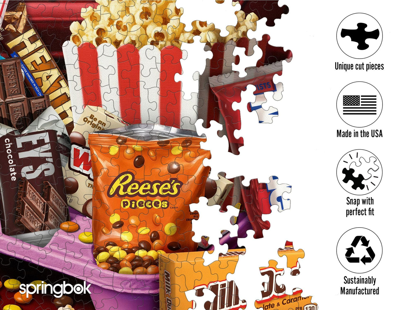 Springbok Hershey's Movie Night Treats 1000 Piece Jigsaw Puzzle for Adults