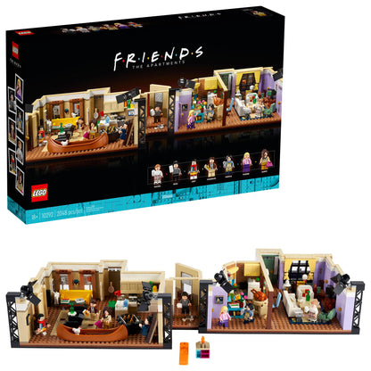 LEGO Icons The Friends Apartments 10292, Friends TV Show Gift from Iconic Series, Detailed Model of Set, Collectors Building Set with 7 Minifigures of