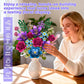 Flower Building Blocks Set, 19 DIY Flowers Bouquet Building Kit With Rose, Lily, Botanical Collection Block Toy For Adults Women Girls 6+, 1010 PCS
