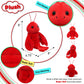 DolliBu Sitting Lobster Stuffed Animal - Soft and Velvety Ocean Animal Stuffed Red Lobster Plush Toy for Kids and Adults, Realistic Sea Creature Gift