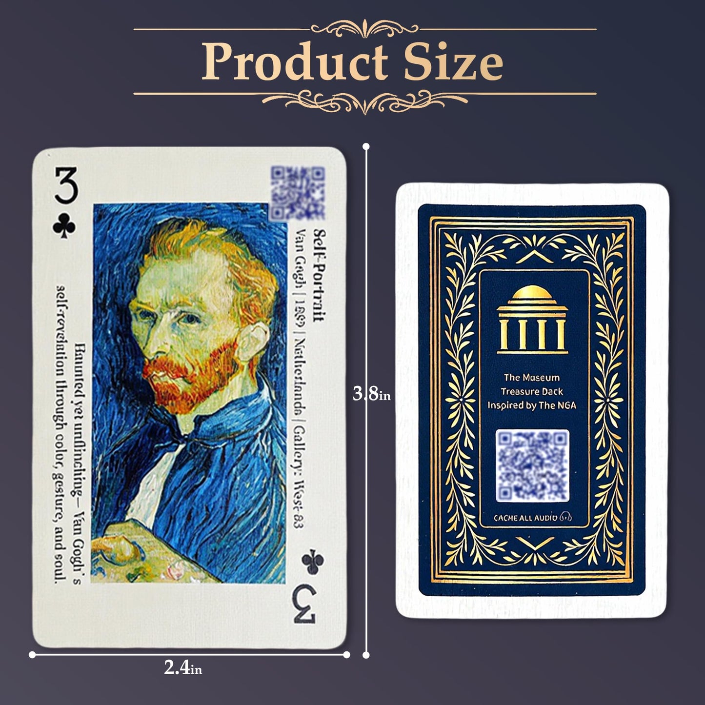 merryhome Arts of Playing Cards with QR Audio Guides - The National Gallery of Art x Discover Art & Play Cards | Themed Playing Cards | Museum Decks |