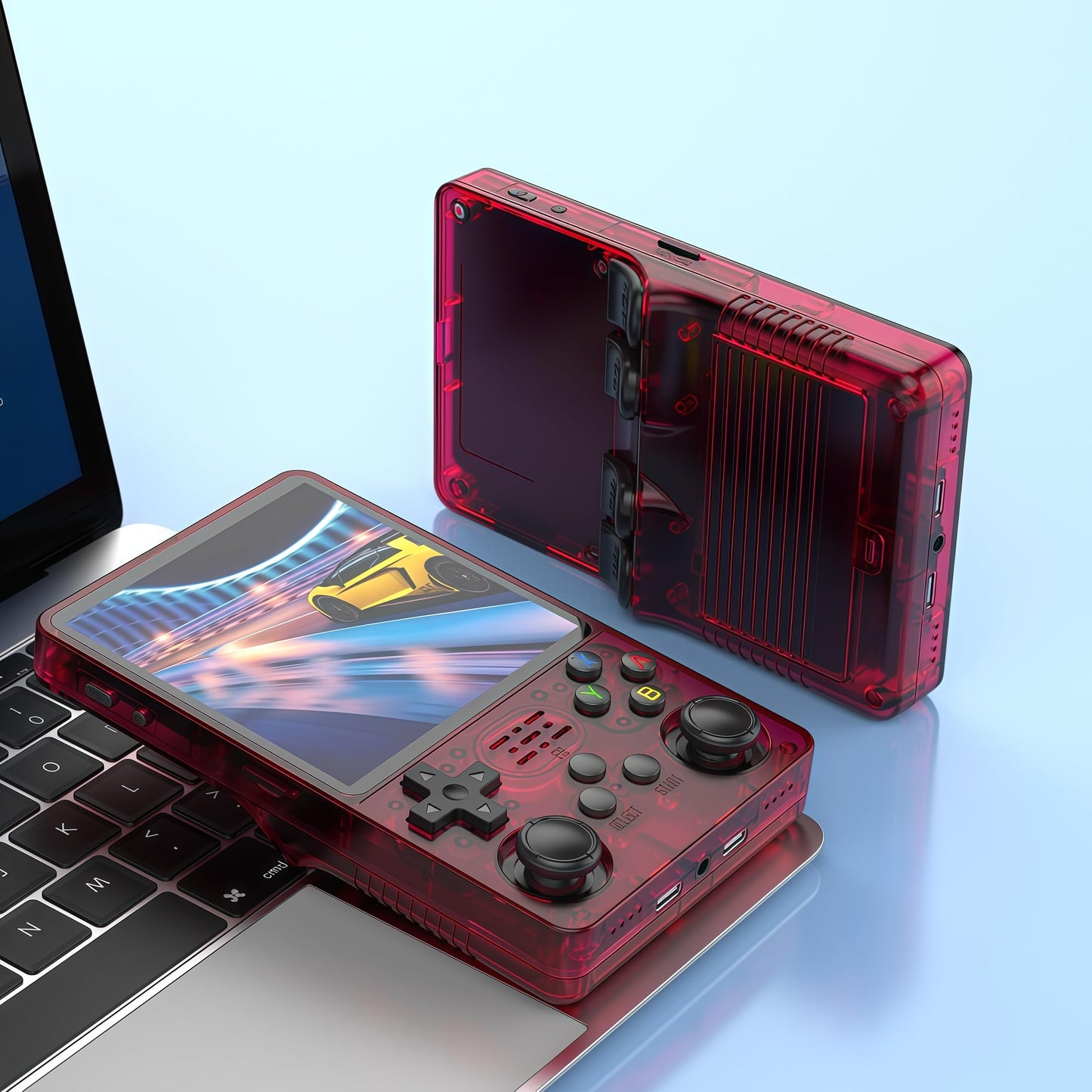 HatiLuminis R36Plus Retro Handheld Console Gift Set, Box & Card (Red)