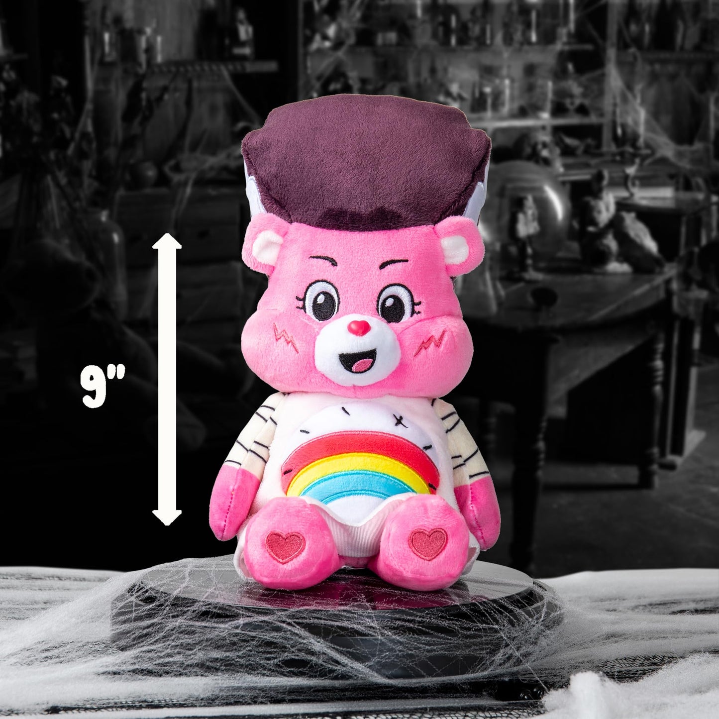 Care Bears Universal Monsters 9" Fun Size Plush - Cheer Bear as Bride of Frankenstein - Soft, Huggable Plushie, Stuffed Animal for Girls and Boys