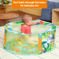 Bright Starts Rowdy Rainforest Stow & Go Baby Ball Pit with 20 Balls & 3 Ball Drops, Foldable Ball Pit for Babies & Toddlers 6+ Months, Includes Carry